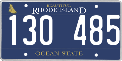 RI license plate 130485