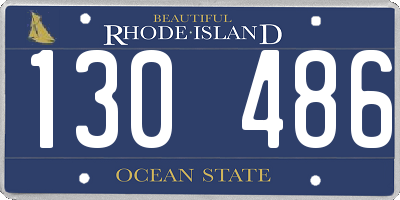 RI license plate 130486