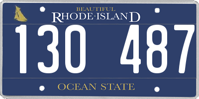 RI license plate 130487