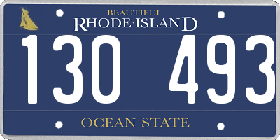 RI license plate 130493