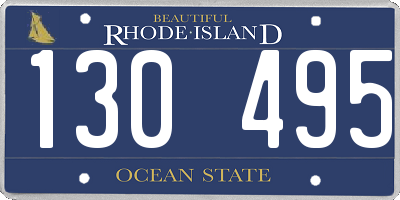 RI license plate 130495