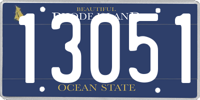 RI license plate 13051