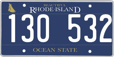 RI license plate 130532