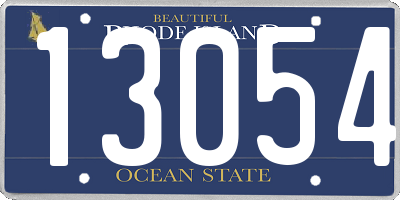 RI license plate 13054