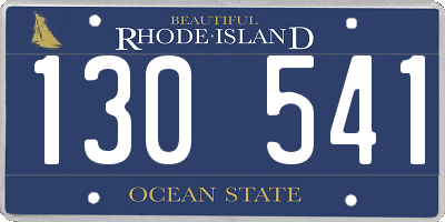 RI license plate 130541