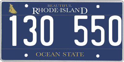 RI license plate 130550