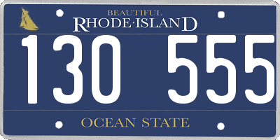 RI license plate 130555
