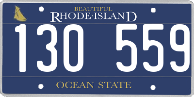 RI license plate 130559