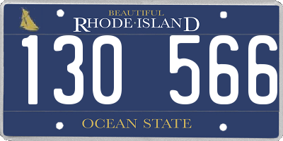 RI license plate 130566