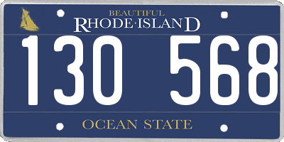 RI license plate 130568