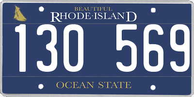 RI license plate 130569