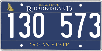 RI license plate 130573