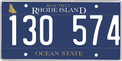 RI license plate 130574