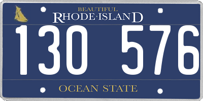 RI license plate 130576