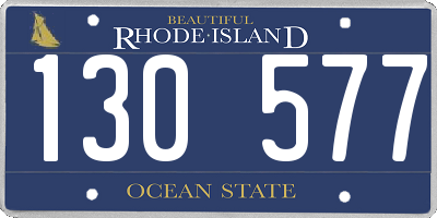 RI license plate 130577