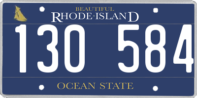 RI license plate 130584