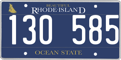 RI license plate 130585