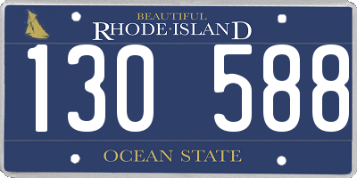 RI license plate 130588