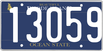 RI license plate 13059