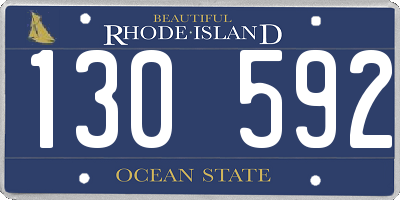 RI license plate 130592