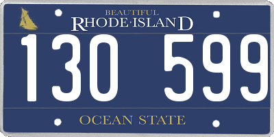 RI license plate 130599