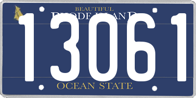 RI license plate 13061