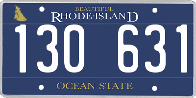 RI license plate 130631