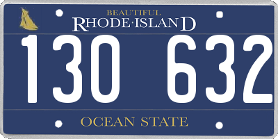 RI license plate 130632