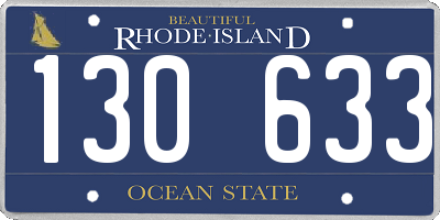 RI license plate 130633