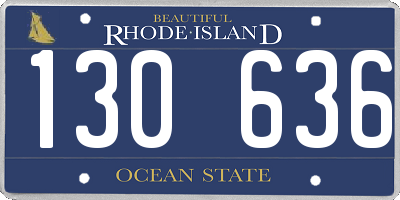 RI license plate 130636