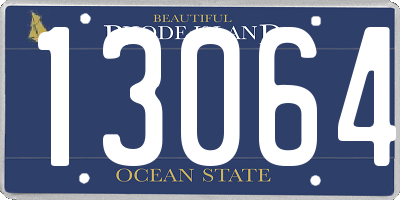 RI license plate 13064