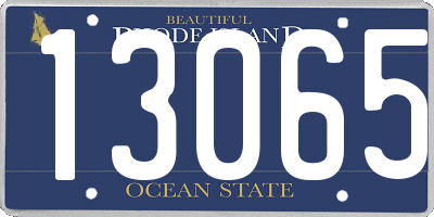 RI license plate 13065