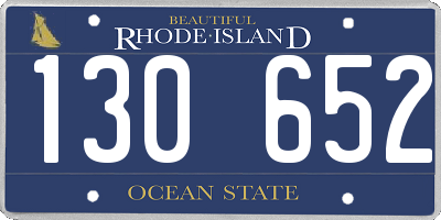 RI license plate 130652