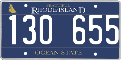 RI license plate 130655