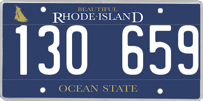 RI license plate 130659