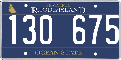 RI license plate 130675