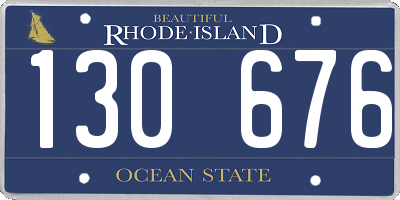 RI license plate 130676