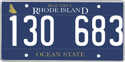 RI license plate 130683