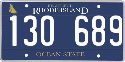 RI license plate 130689