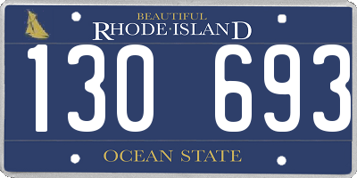 RI license plate 130693