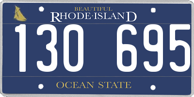 RI license plate 130695