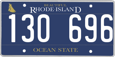 RI license plate 130696