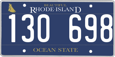 RI license plate 130698