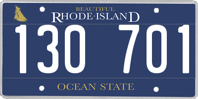 RI license plate 130701