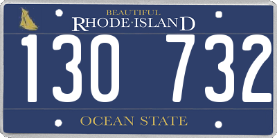 RI license plate 130732