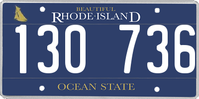 RI license plate 130736