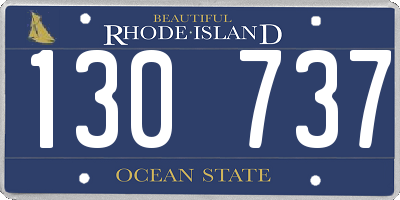 RI license plate 130737