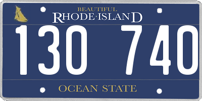 RI license plate 130740