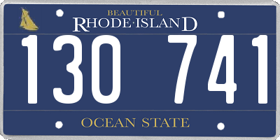 RI license plate 130741
