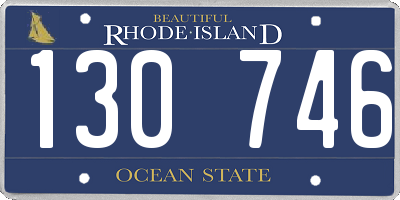 RI license plate 130746